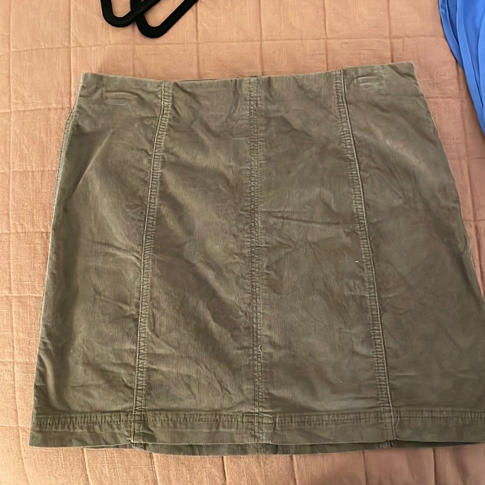 free people paneled cord skirt